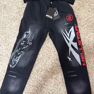 Hellstar black wash sweats